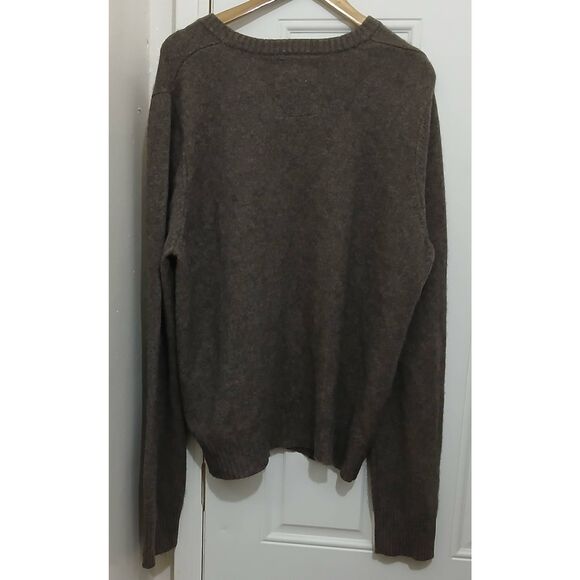 Abercrombie Fitch mens xl super soft 100% cashmere sweater taupe sandy brown - Picture 5 of 7